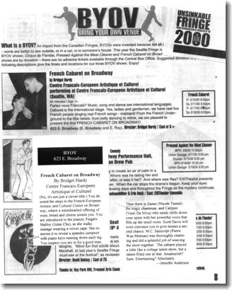 Newspaper Clippings, Fringe Festival 2000